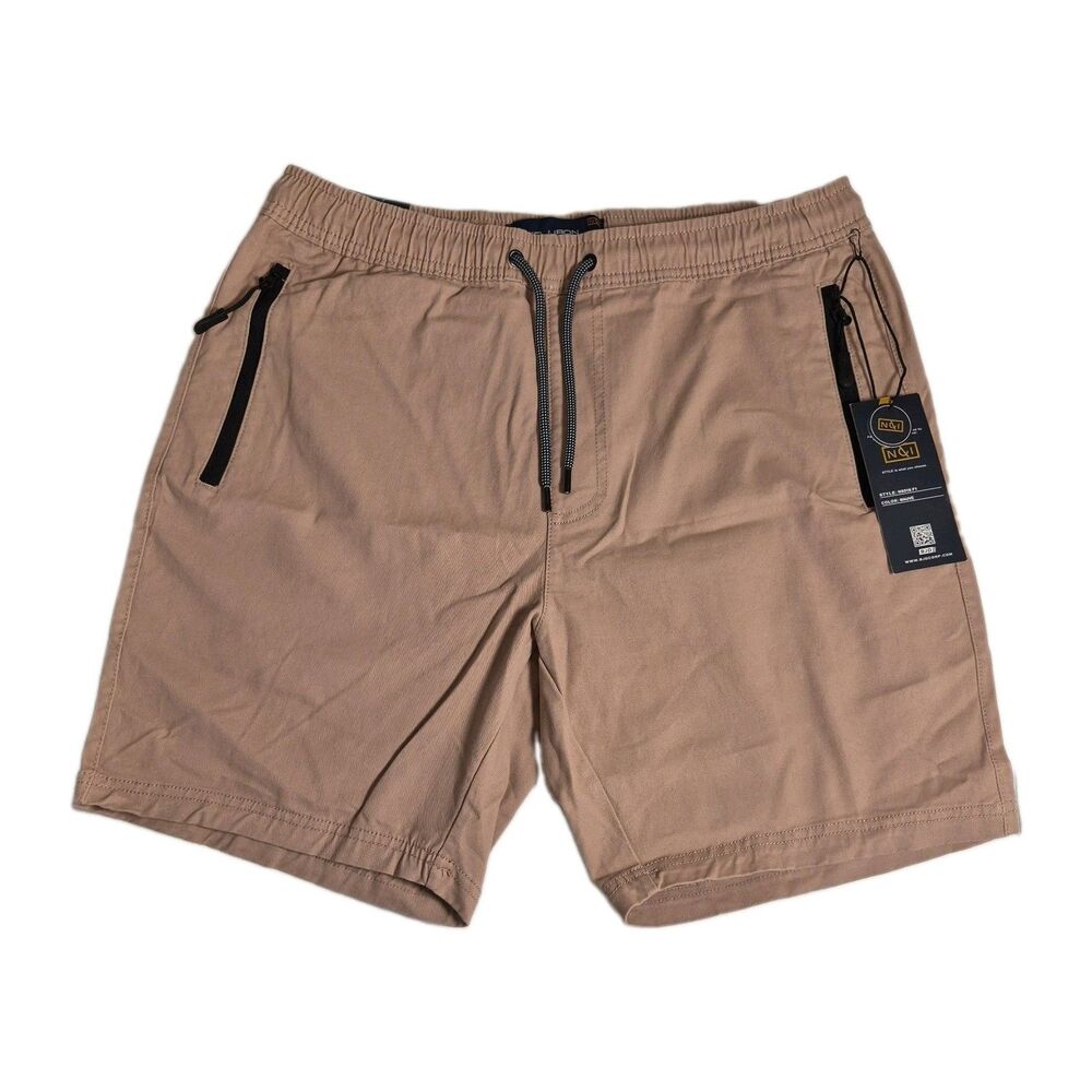 Nickel And Iron Men's Easton Shorts Size L Mauve Relaxed Fit Tapered Flex Twill